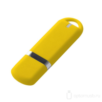 Флешка Memo Soft Touch, желтая