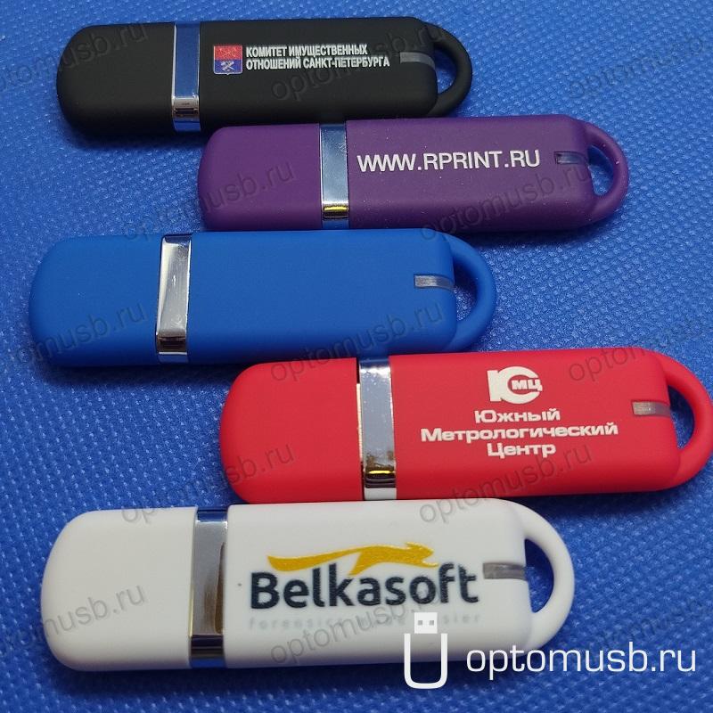Флешка Memo Soft Touch с нанесением логотипа