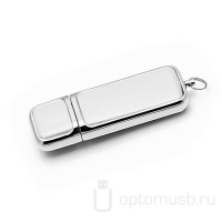 Флешка кожаная Классик, белая