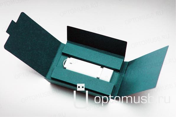 Упаковка для USB флешек стандартной формы, бирюзовая