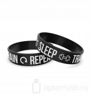 Силиконовый браслет, черный