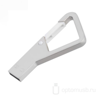 Флешка карабин треугольный GERN, белый